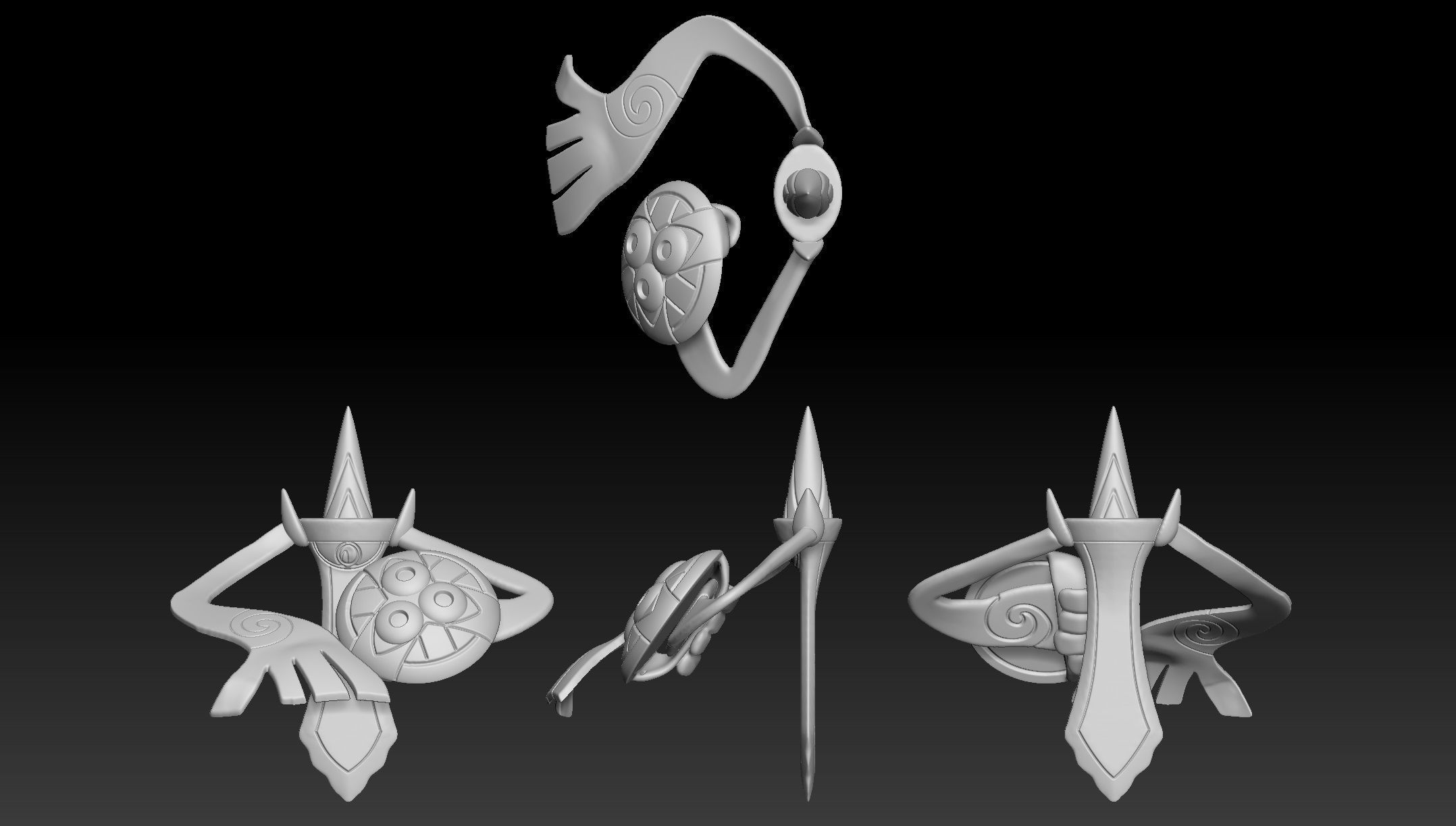 Pokemon Honedge Doublade Aegislash 3D print model_3