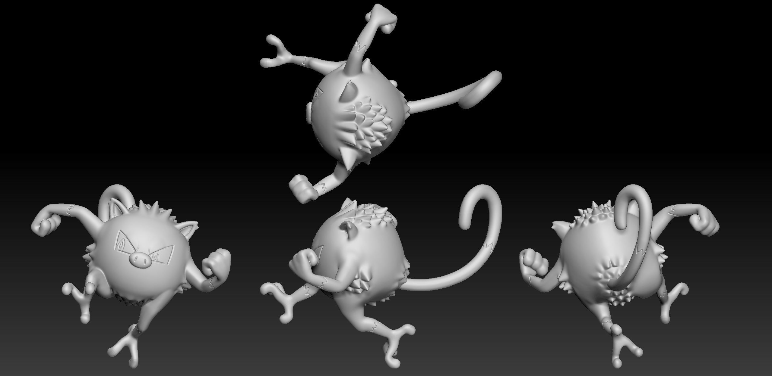 Pokemon Mankey Primeape 3D print model_1