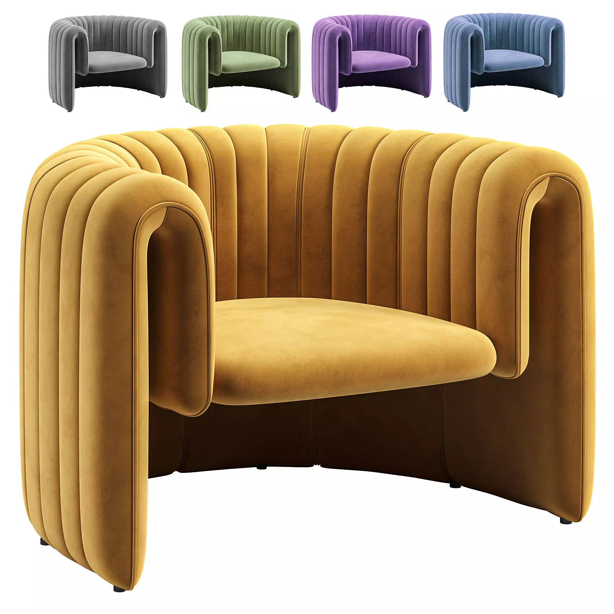 Armchair Sancal Remnant Low-poly 3D model_0