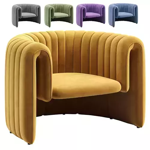 Armchair Sancal Remnant Low-poly 3D model