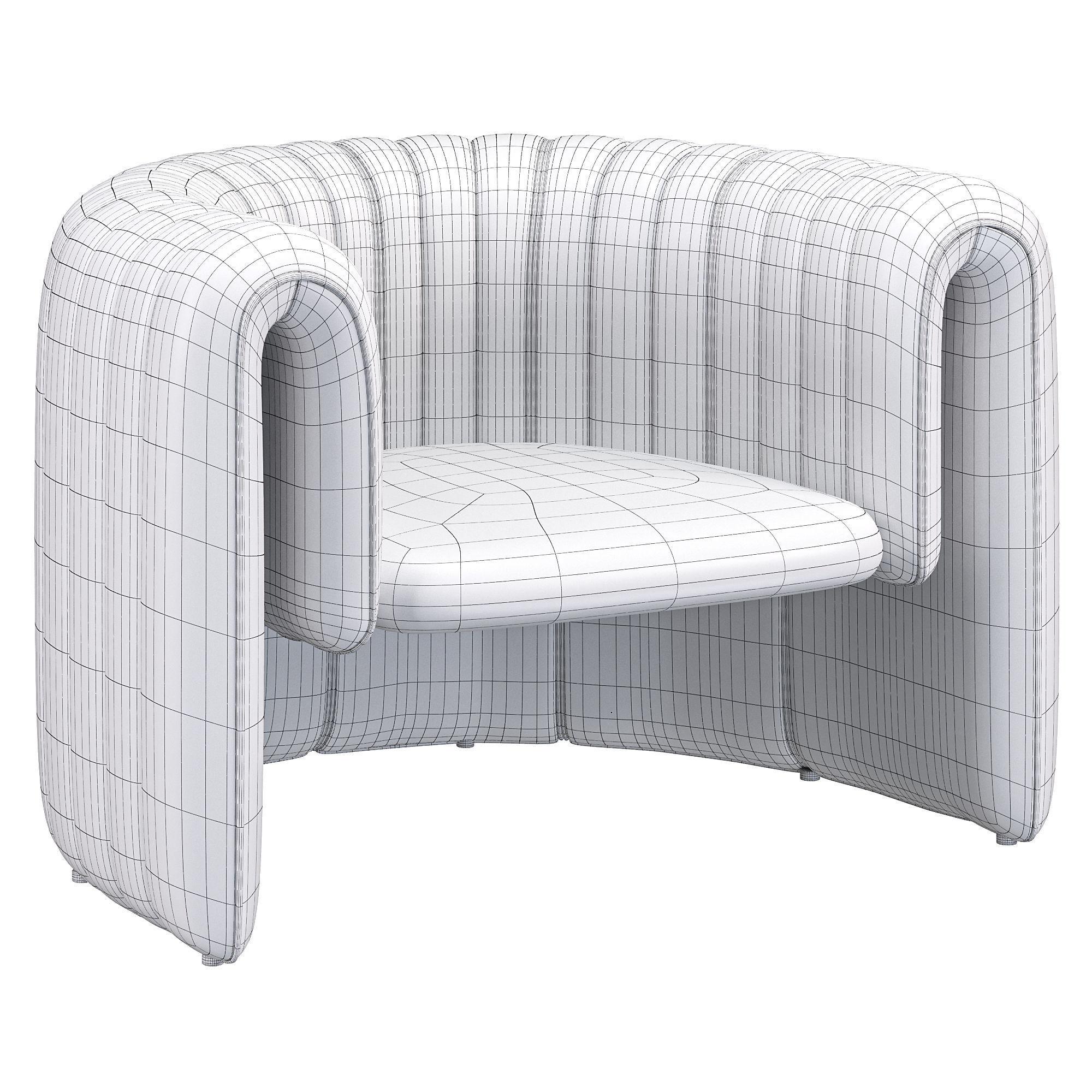 Armchair Sancal Remnant Low-poly 3D model_5