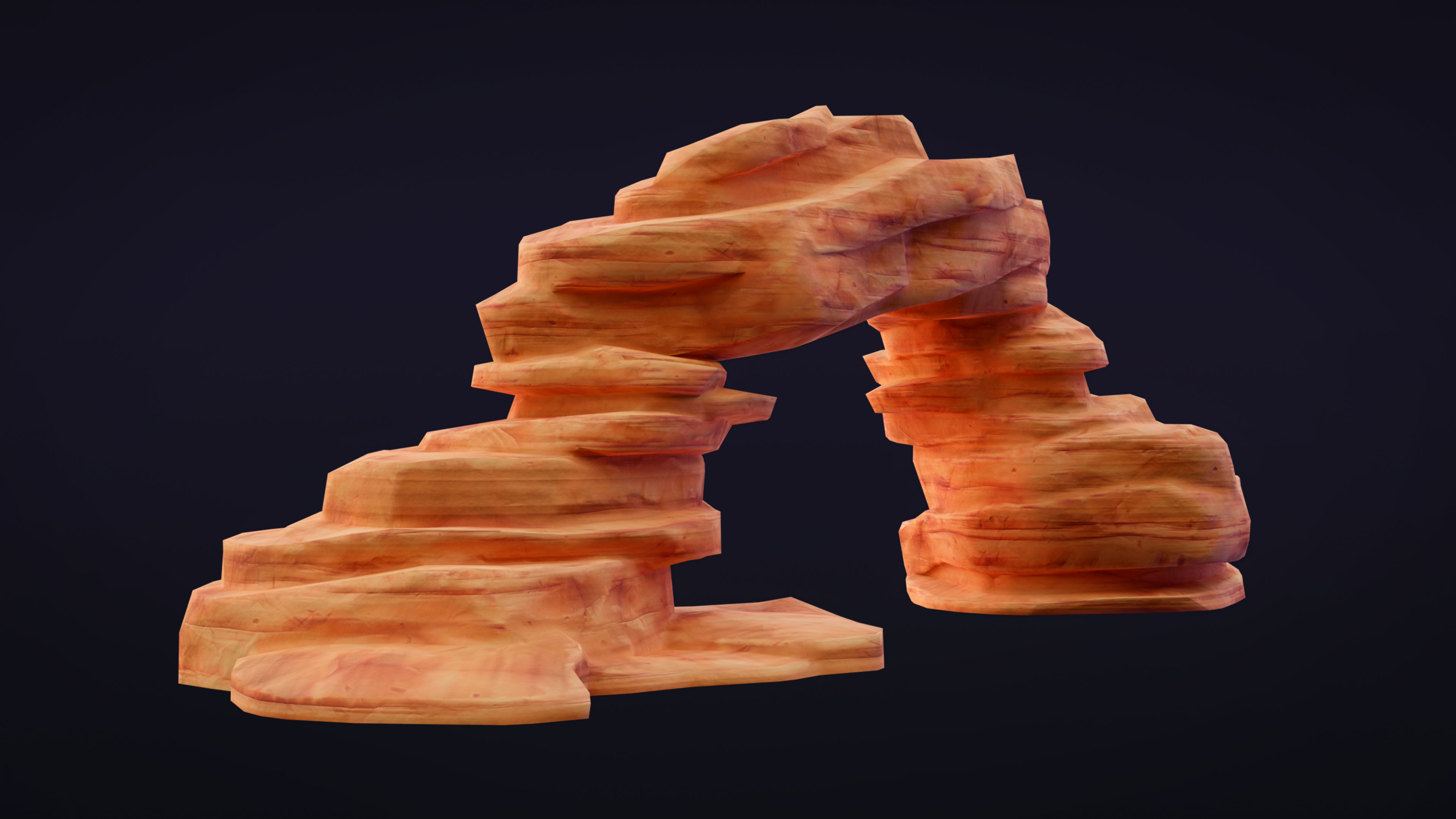 Stylized Rock Desert collection 15 Low-poly 3D model Low-poly 3D model_10