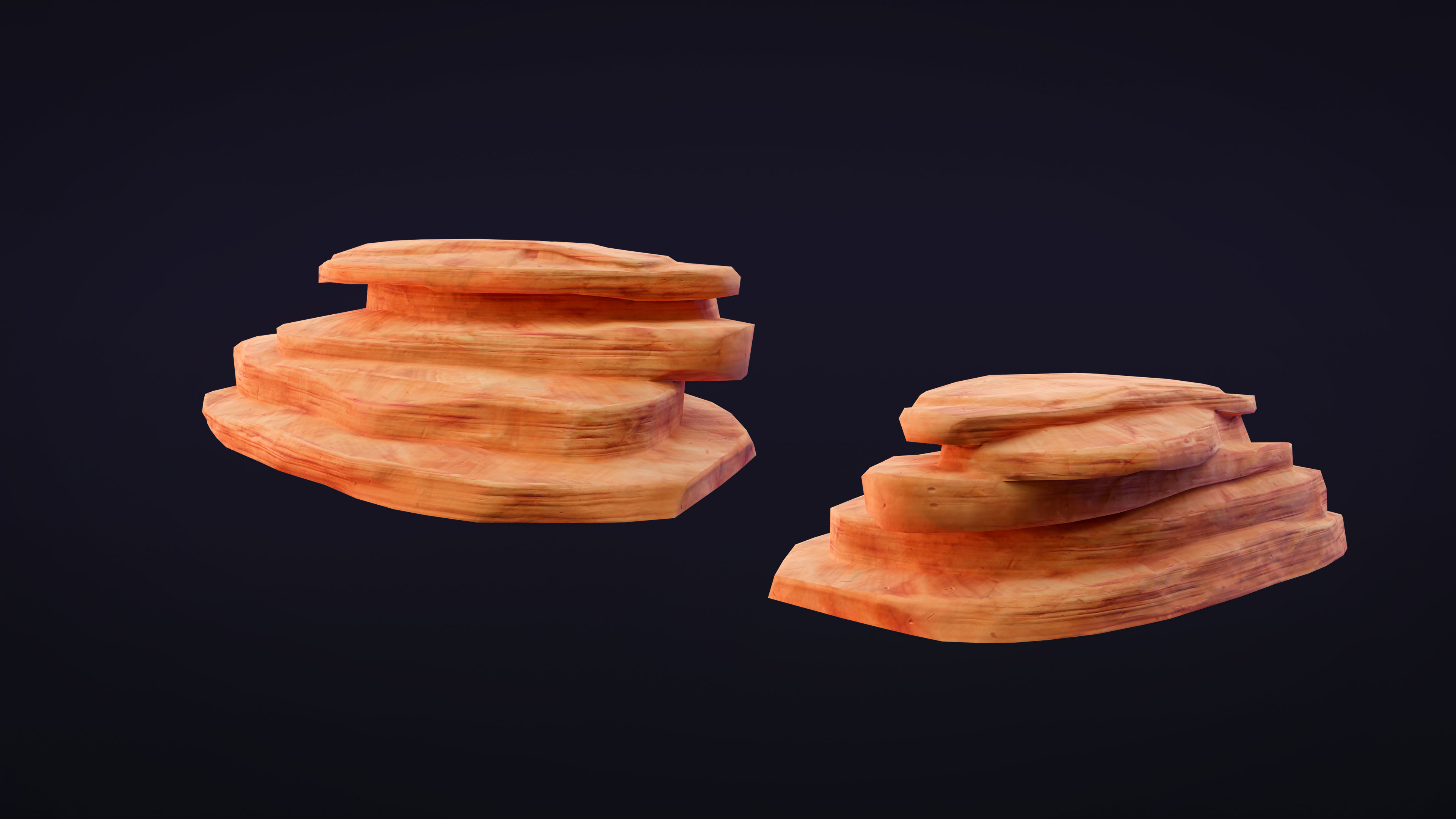 Stylized Rock Desert collection 15 Low-poly 3D model Low-poly 3D model_9