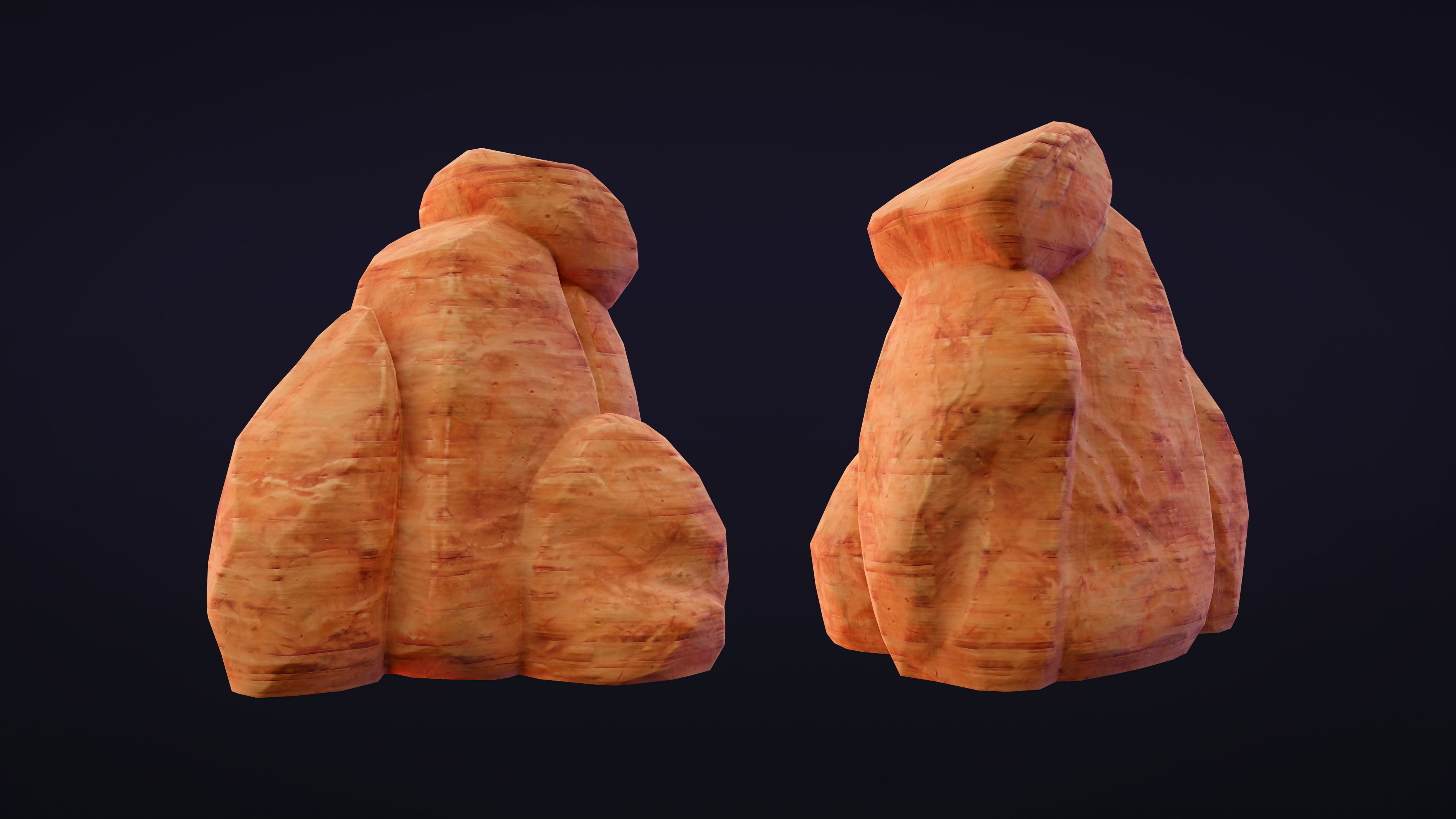 Stylized Rock Desert collection 15 Low-poly 3D model Low-poly 3D model_11