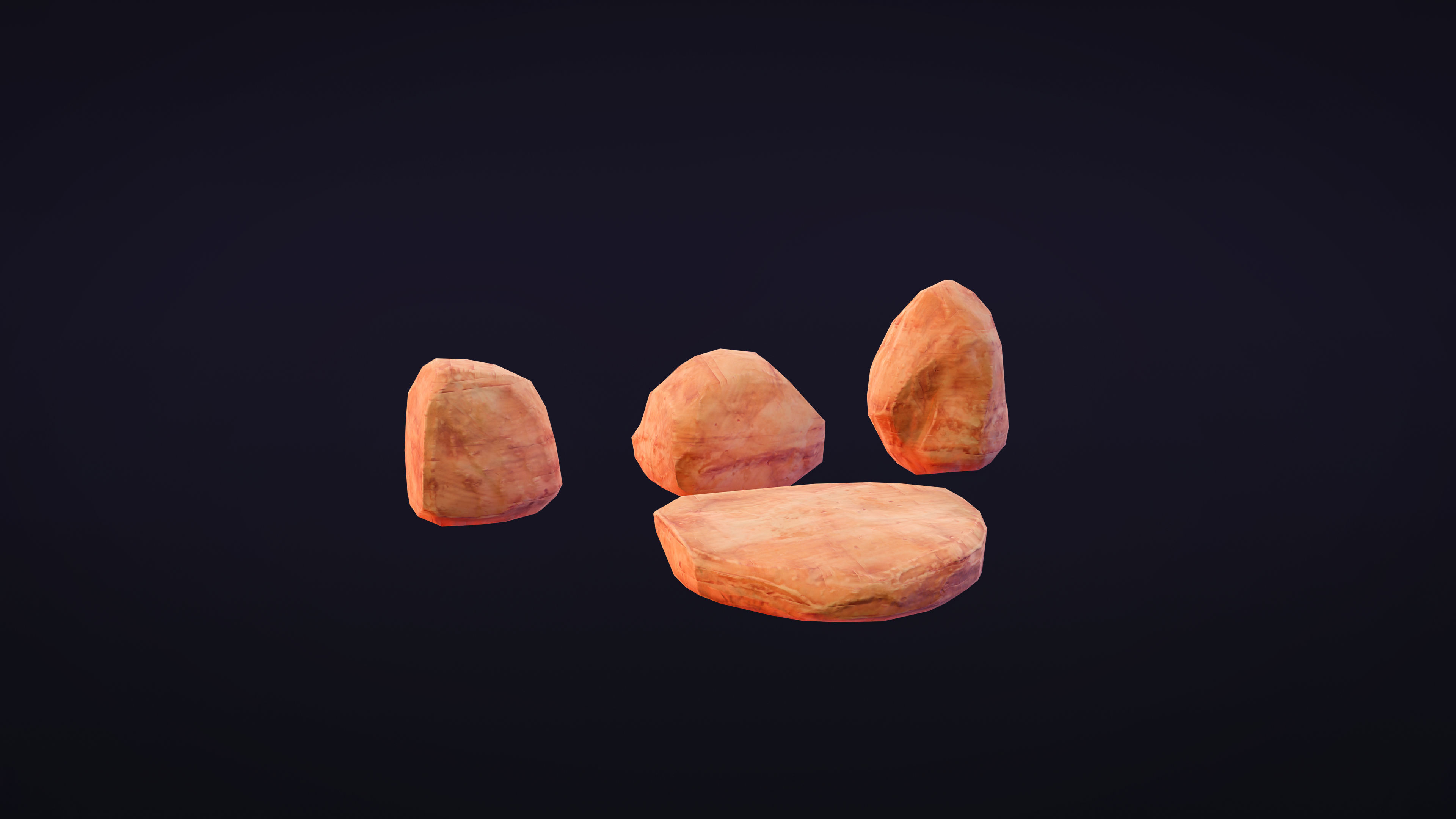 Stylized Rock Desert collection 15 Low-poly 3D model Low-poly 3D model_12