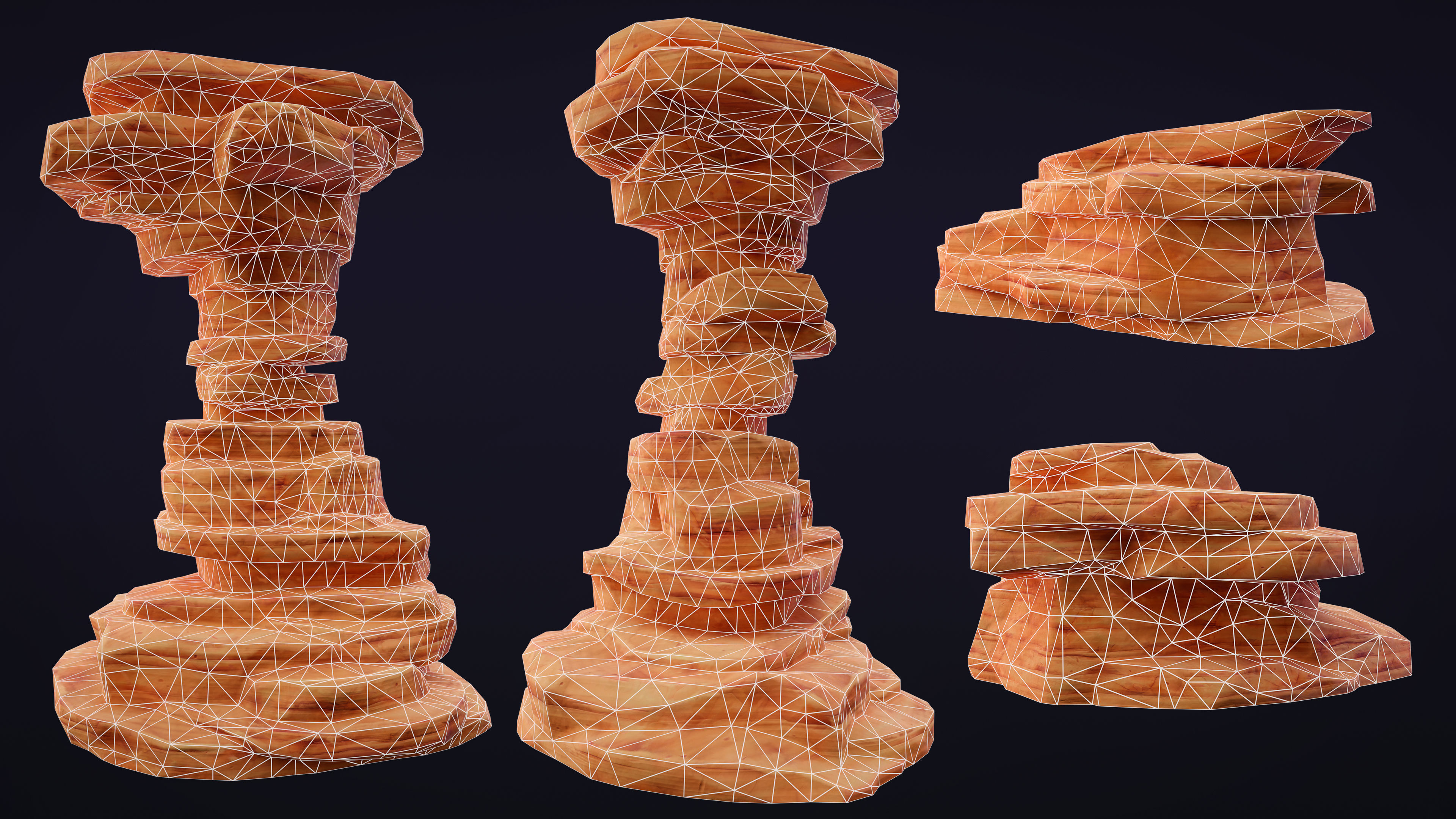Stylized Rock Desert collection 15 Low-poly 3D model Low-poly 3D model_13