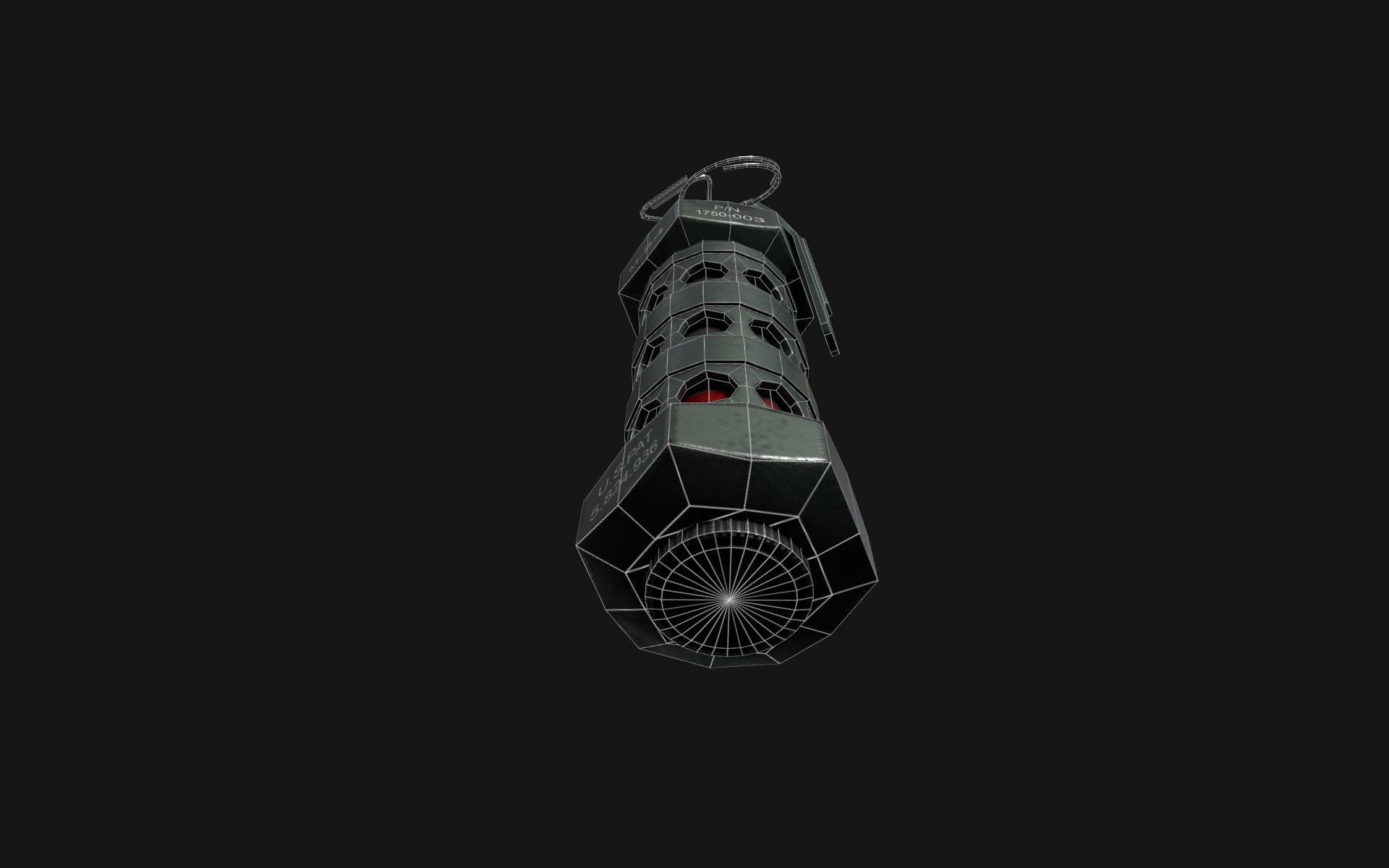 Flash M-84 grenade Free low-poly 3D model_6