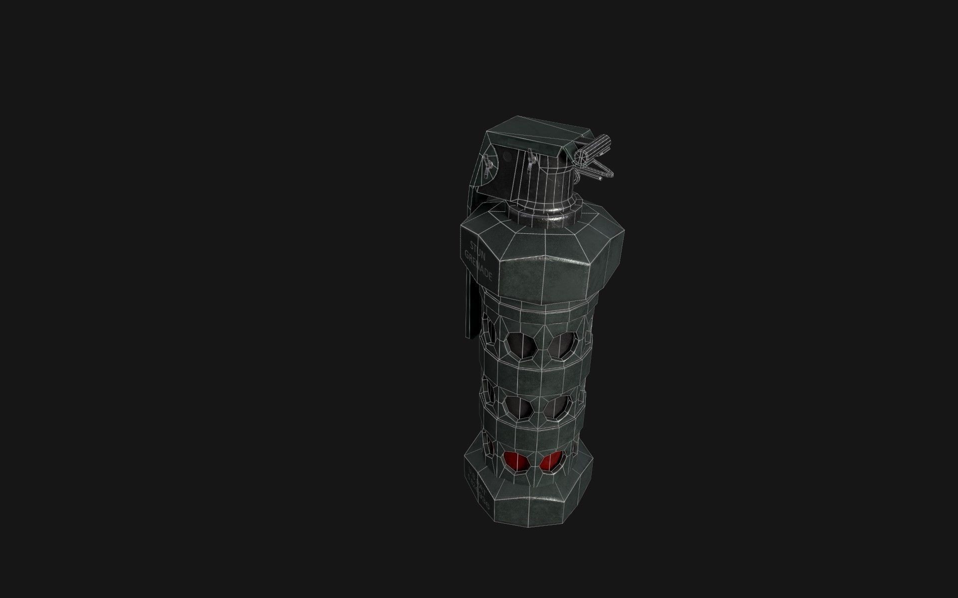 Flash M-84 grenade Free low-poly 3D model_4