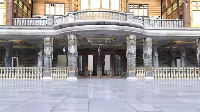 Wooden Villa 3D model