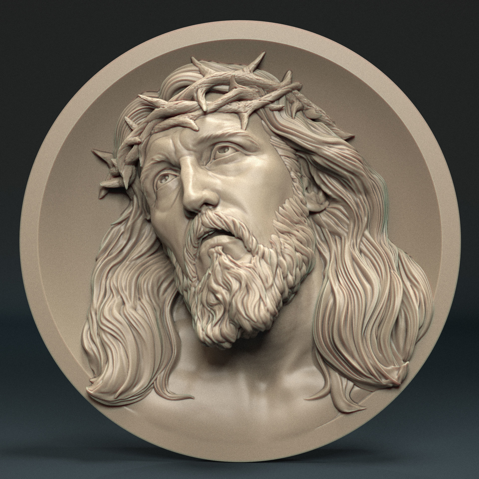 Jesus Relief 06 3D print model_3