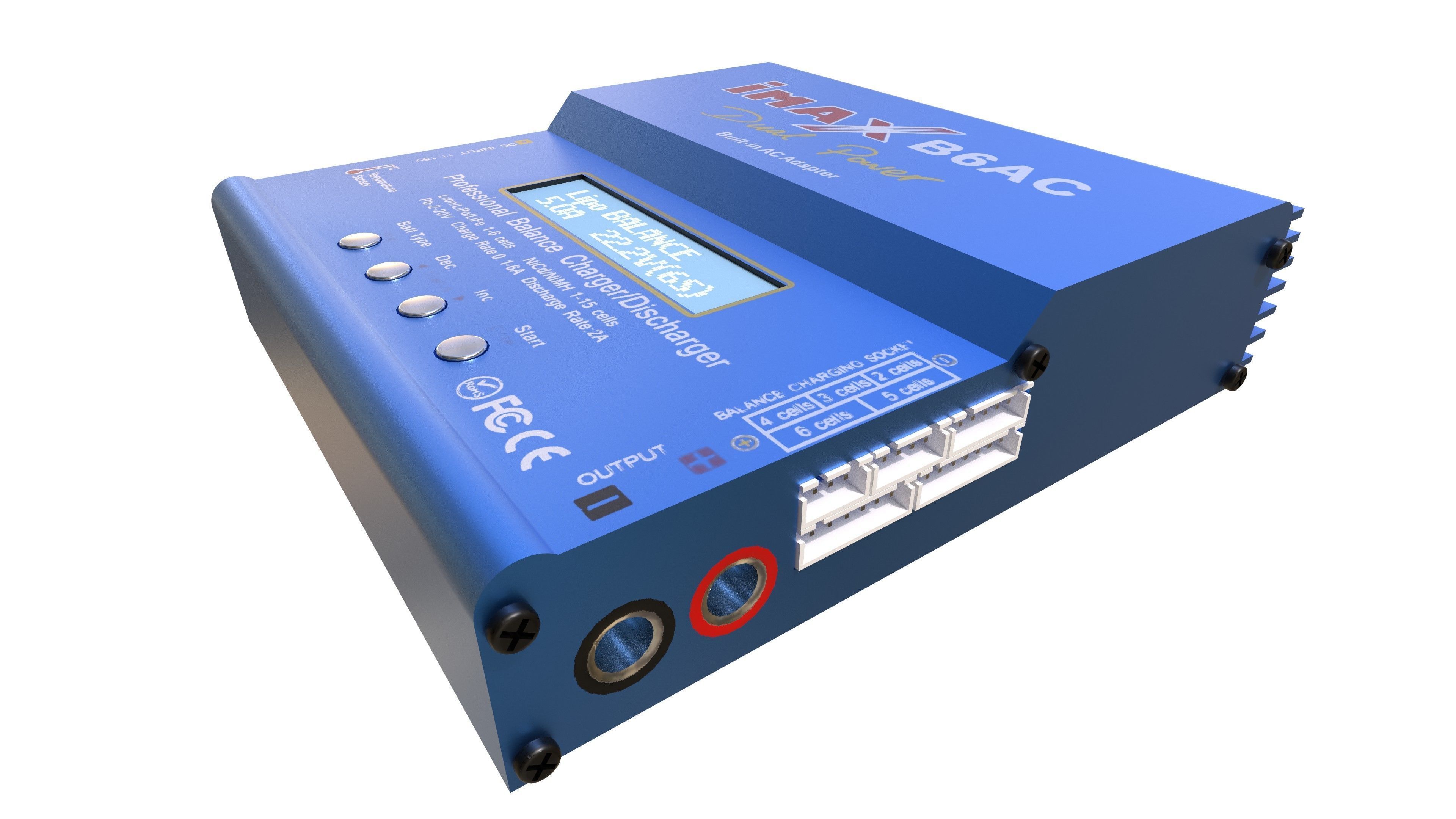 Imax B6AC battery charger Low-poly 3D model_7