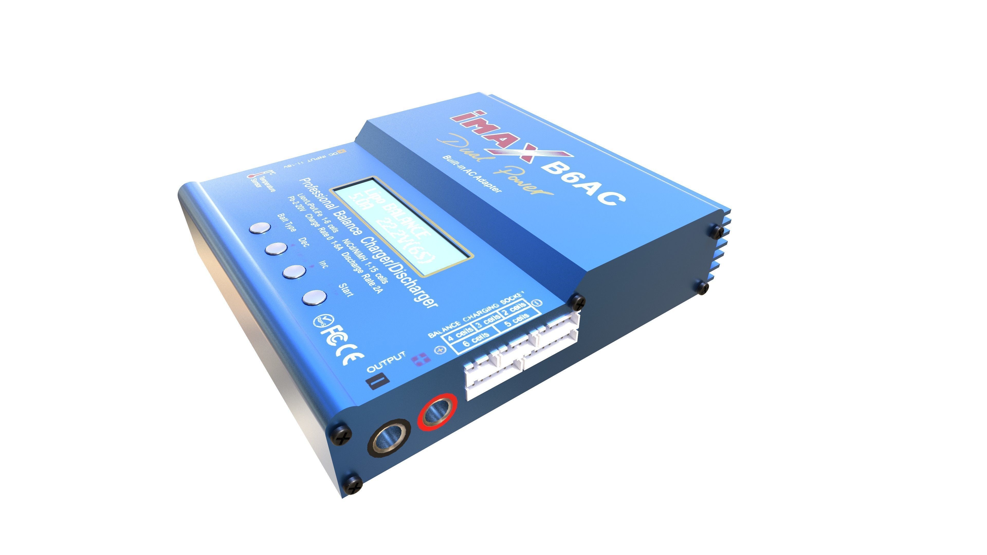 Imax B6AC battery charger Low-poly 3D model_3