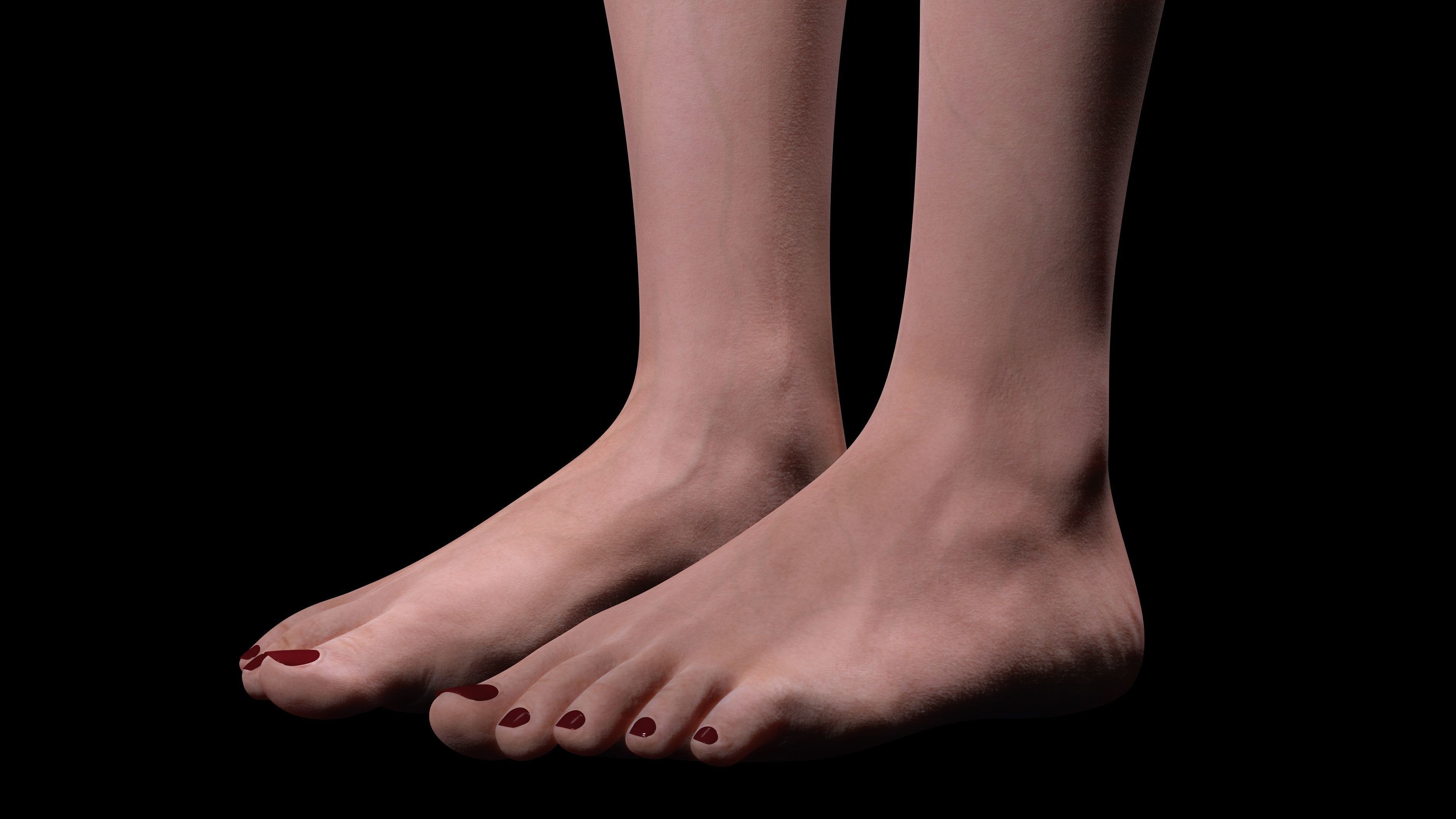 Asian Woman Perfect Base Shape Low-poly 3D model_23