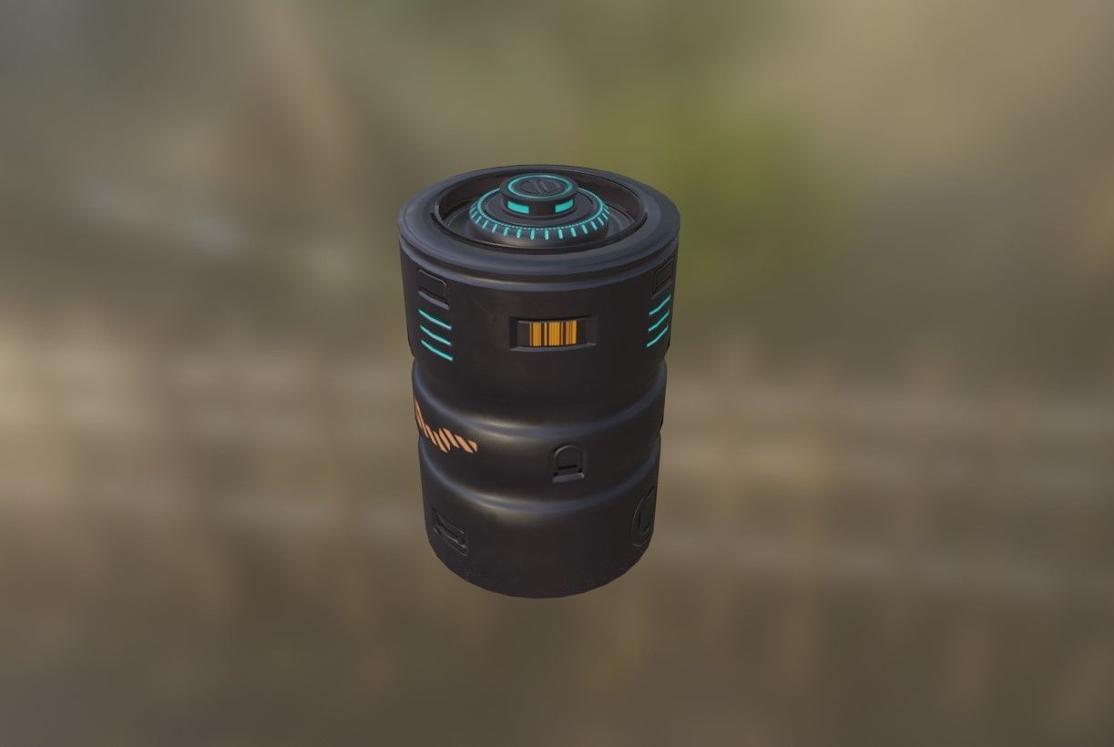 Sci-Fi Container collection Low-poly 3D model  _7