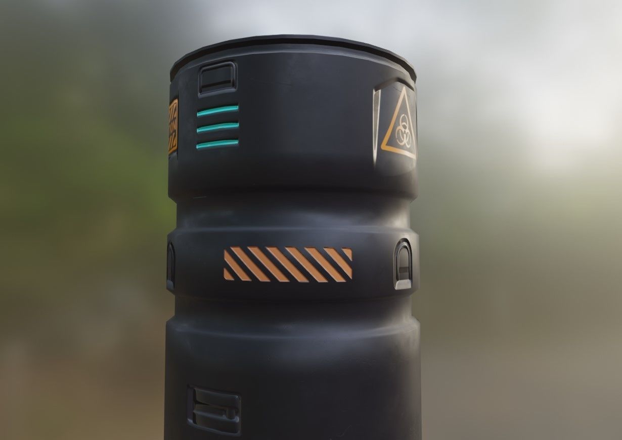 Sci-Fi Container collection Low-poly 3D model  _18