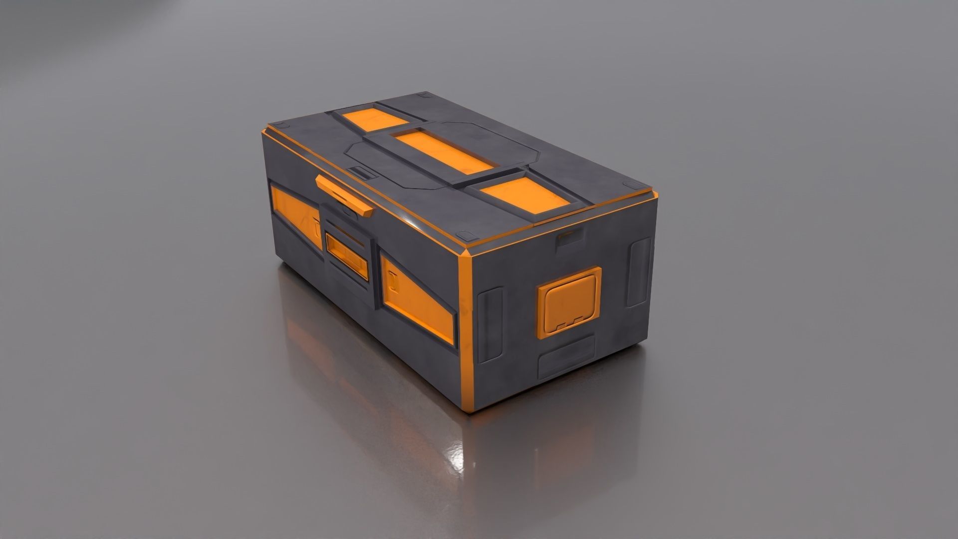 Sci-Fi Container collection Low-poly 3D model  _43