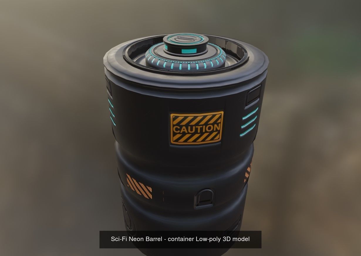 Sci-Fi Container collection Low-poly 3D model  _3