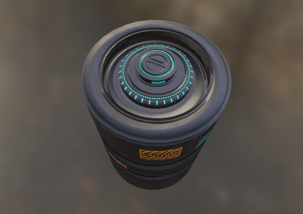 Sci-Fi Container collection Low-poly 3D model  _10