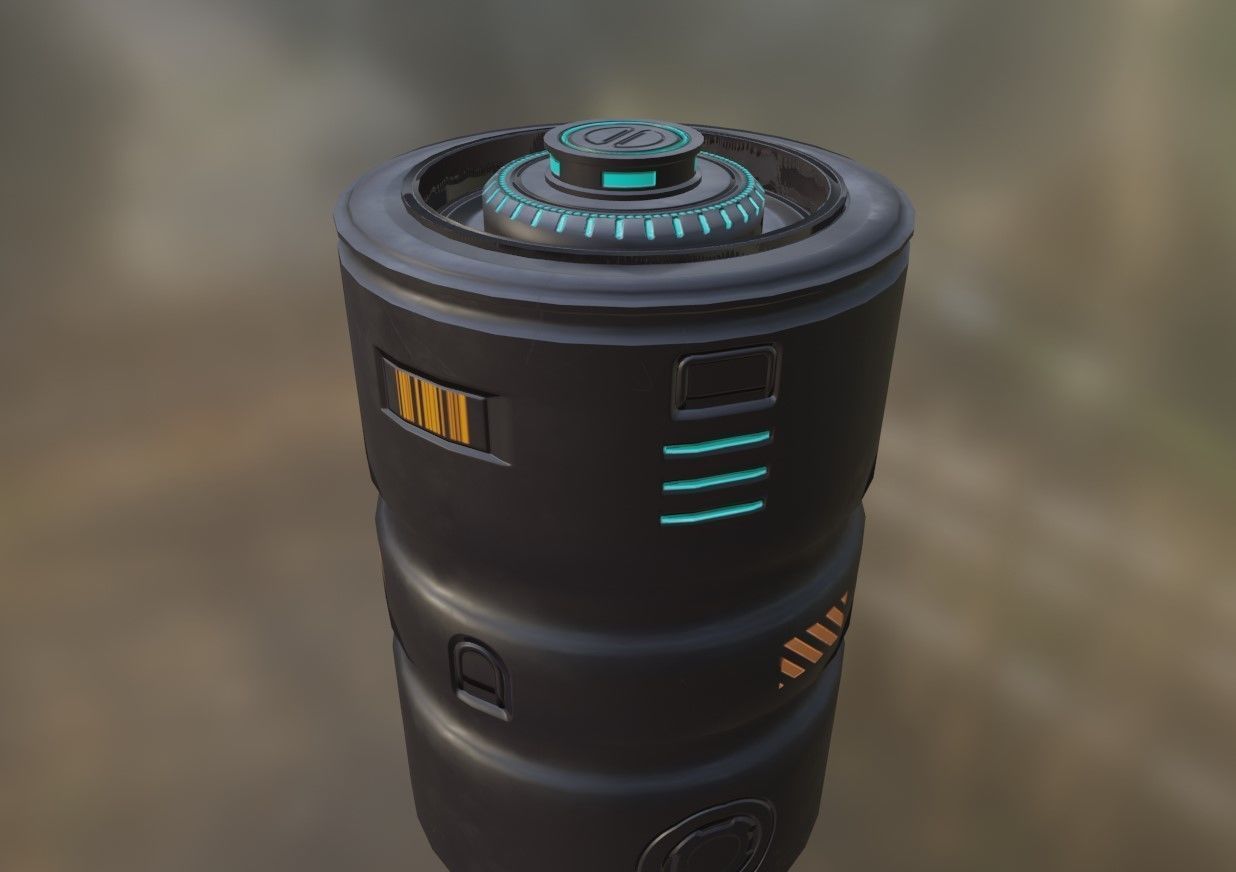 Sci-Fi Container collection Low-poly 3D model  _17