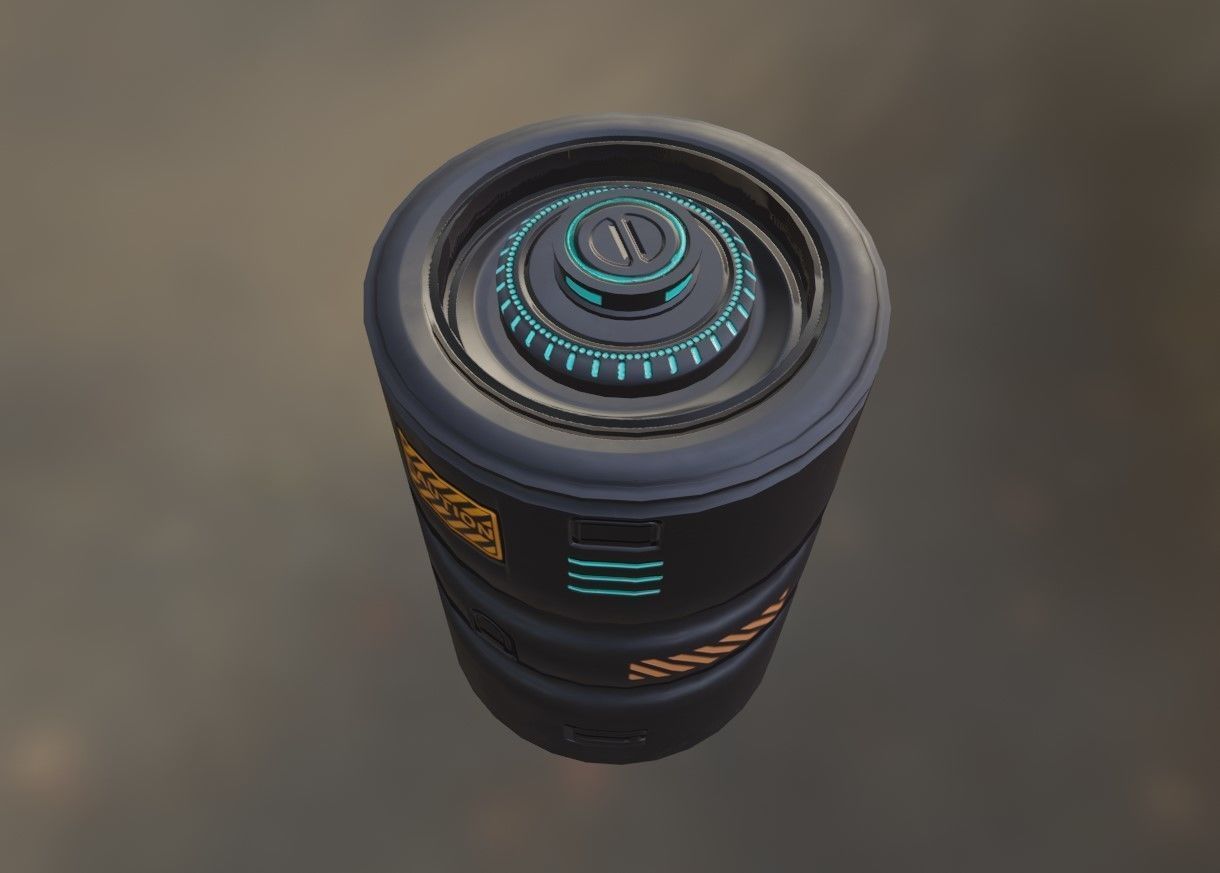 Sci-Fi Container collection Low-poly 3D model  _8