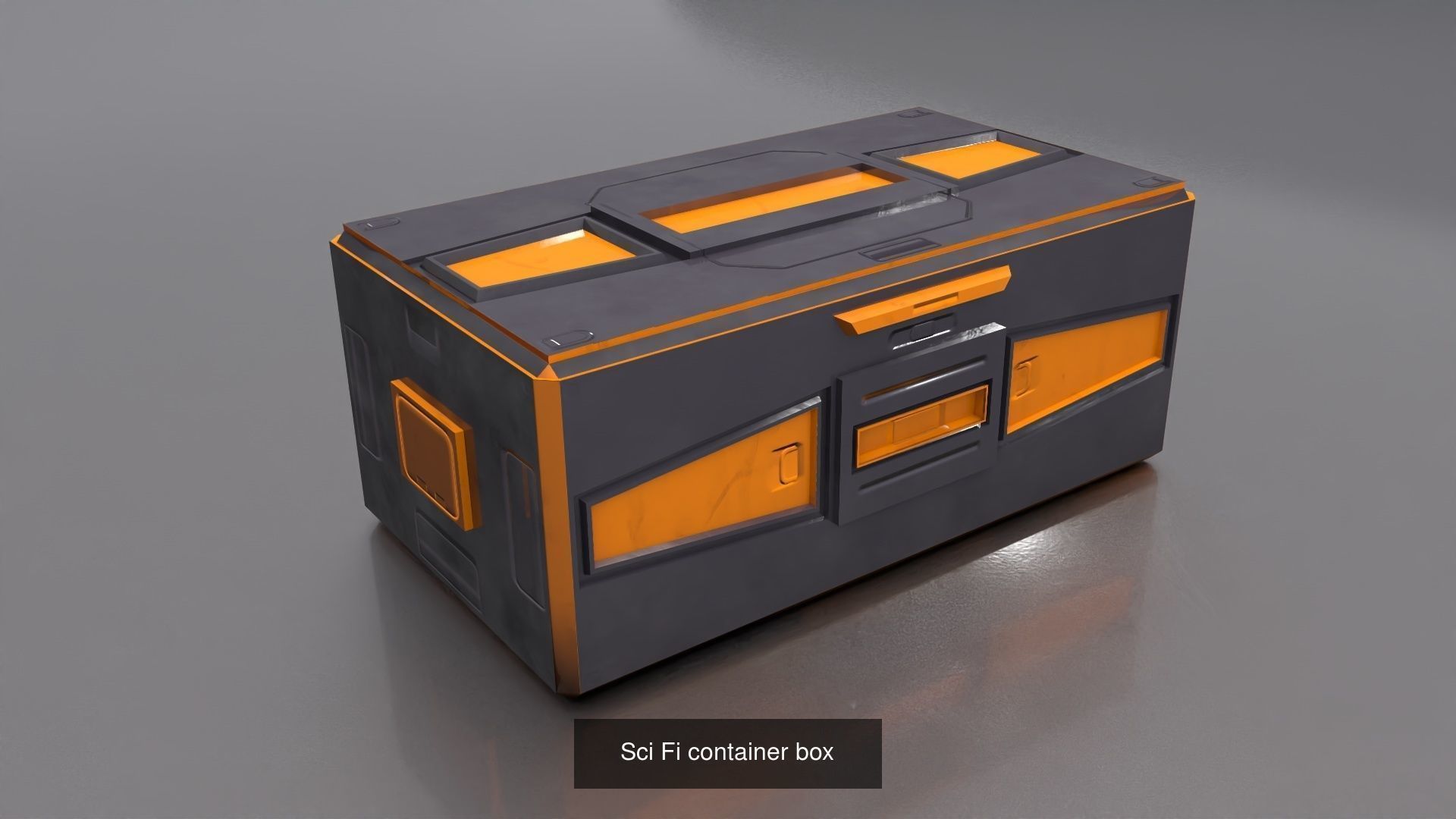 Sci-Fi Container collection Low-poly 3D model  _1