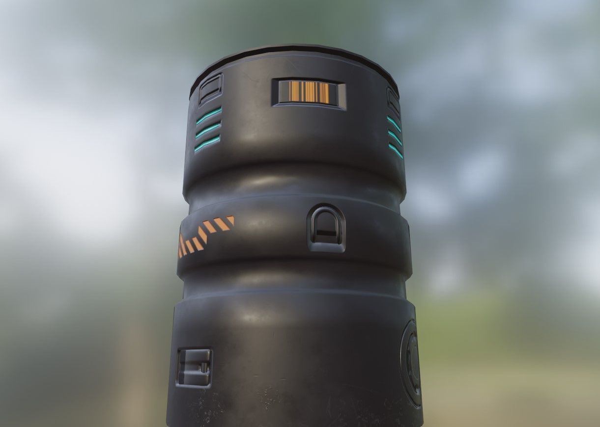 Sci-Fi Container collection Low-poly 3D model  _14