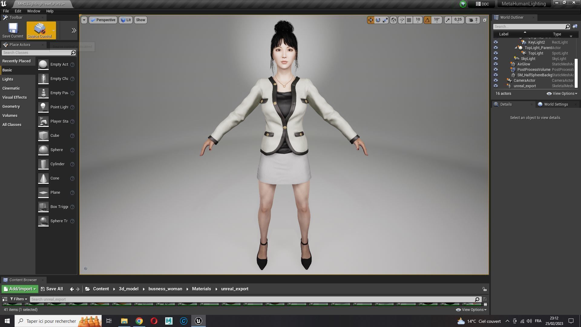 Business Woman Realistic Ready Low-poly 3D model_44