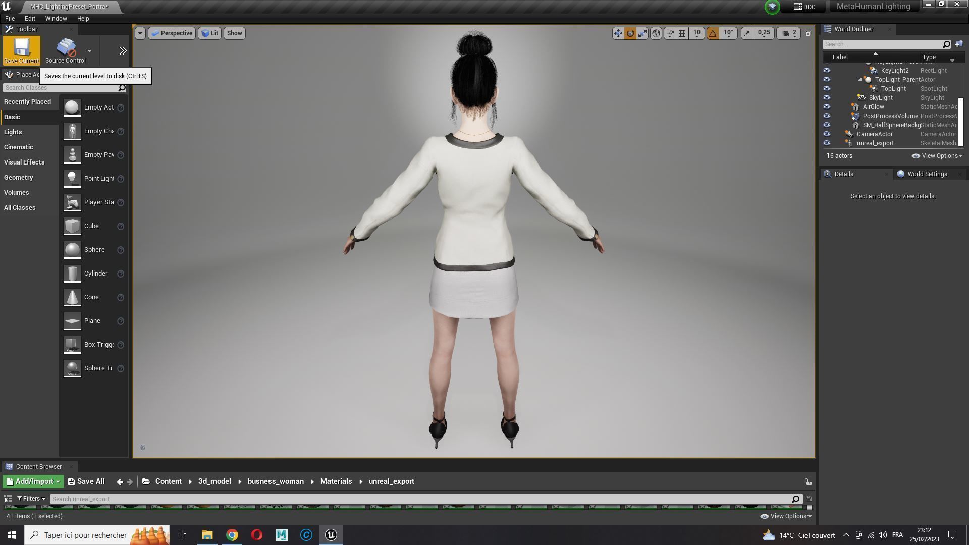 Business Woman Realistic Ready Low-poly 3D model_48