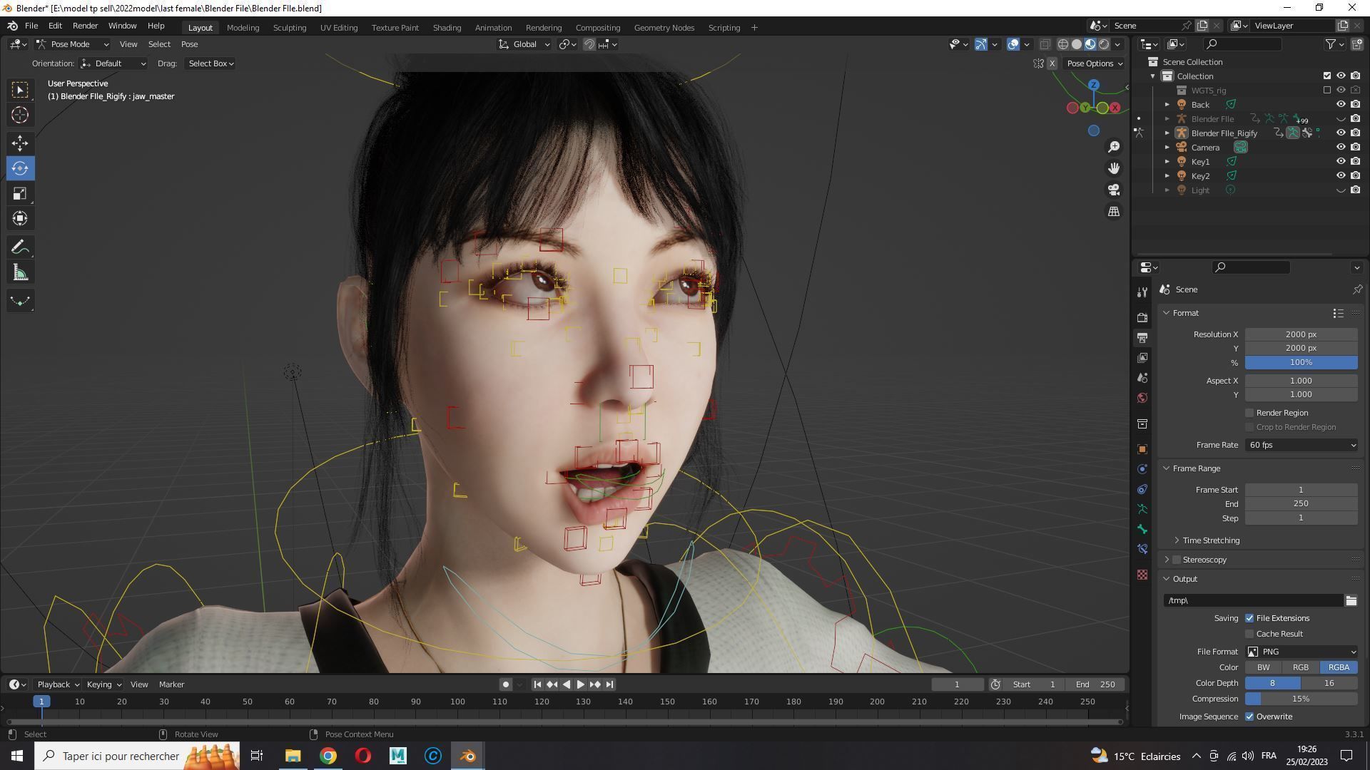 Business Woman Realistic Ready Low-poly 3D model_33