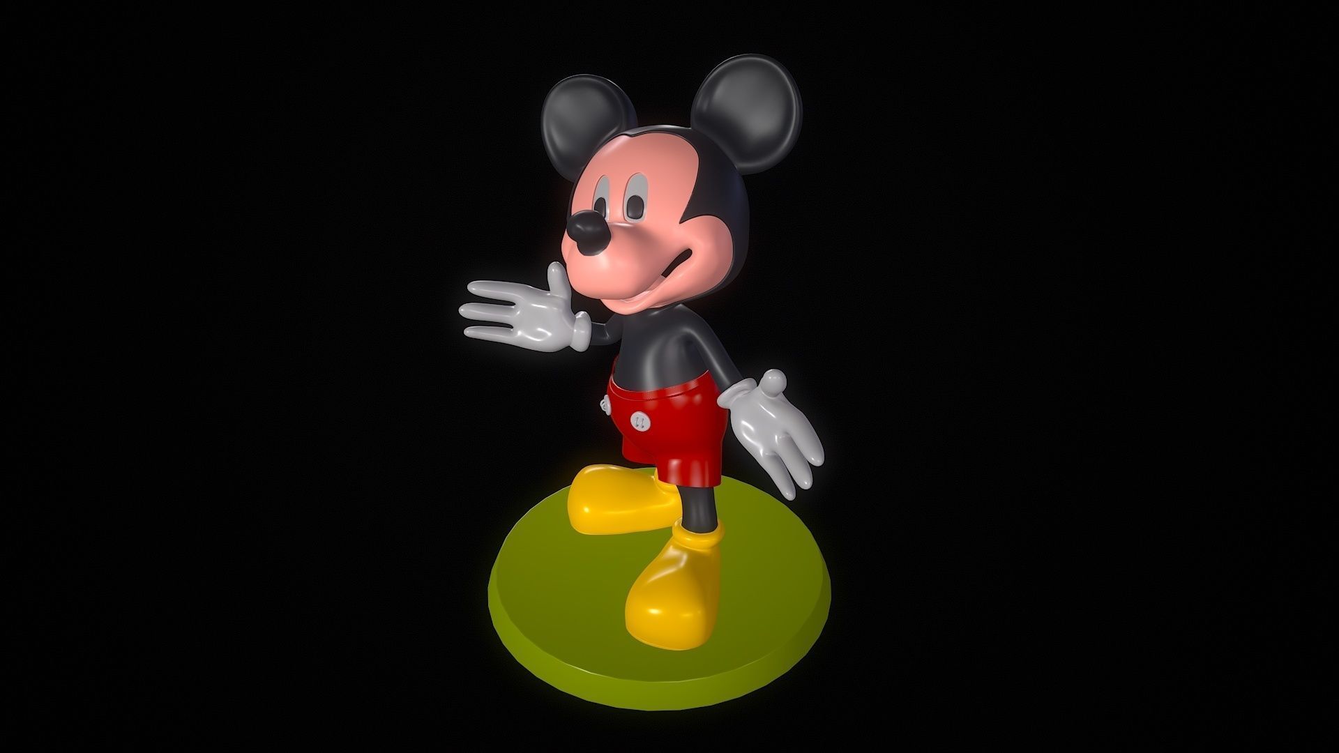 Mickey Mouse 3D print model Free 3D print model_3