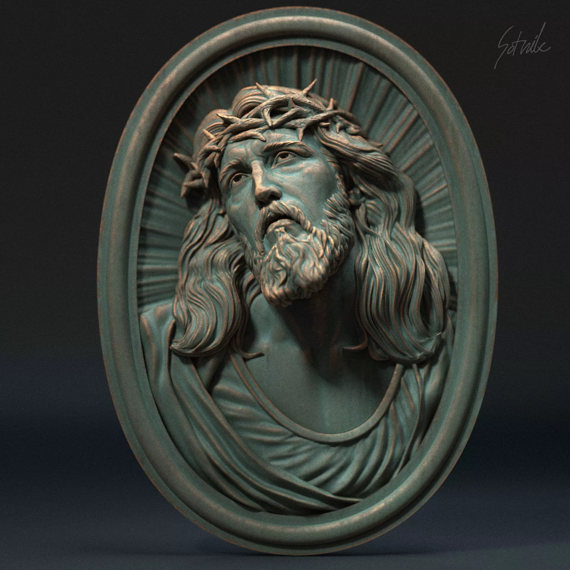 Jesus Relief 07 3D print model_0
