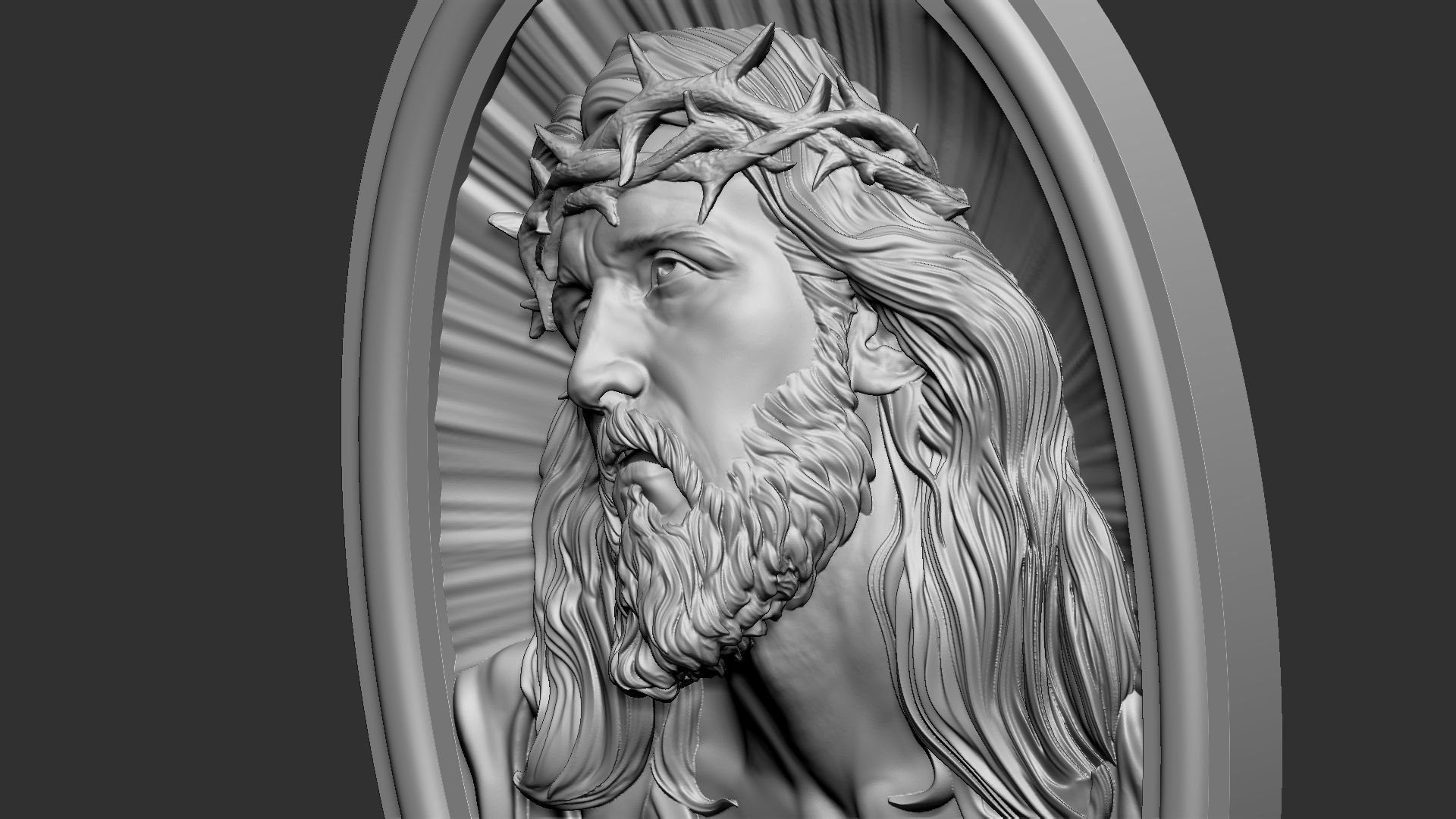 Jesus Relief 07 3D print model_8