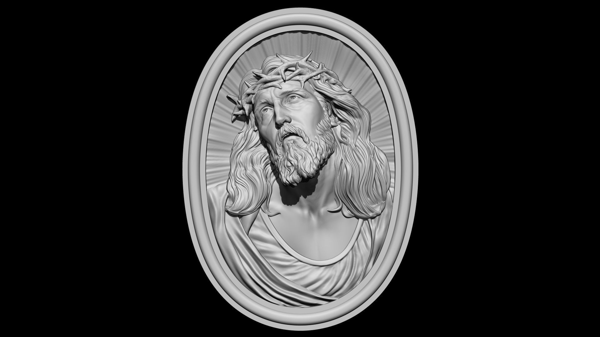Jesus Relief 07 3D print model_13