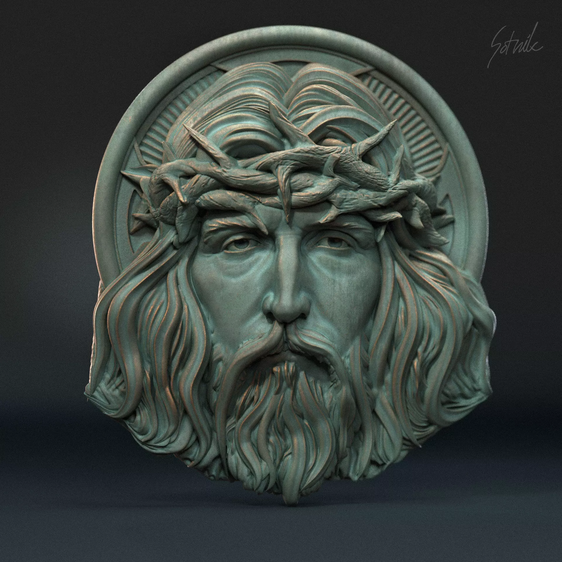 Jesus Relief 08 3D print model