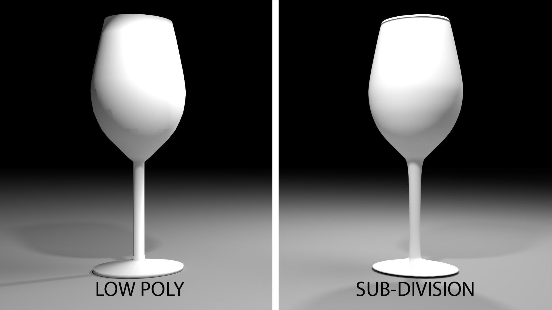 Wine Glass - White 3D model_4
