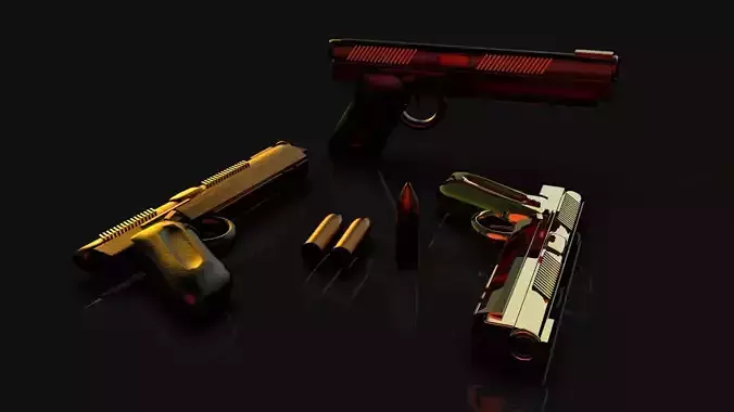 Semi Automictic Pistol 3D model