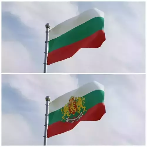 Animated Bulgaria Flags 3D model