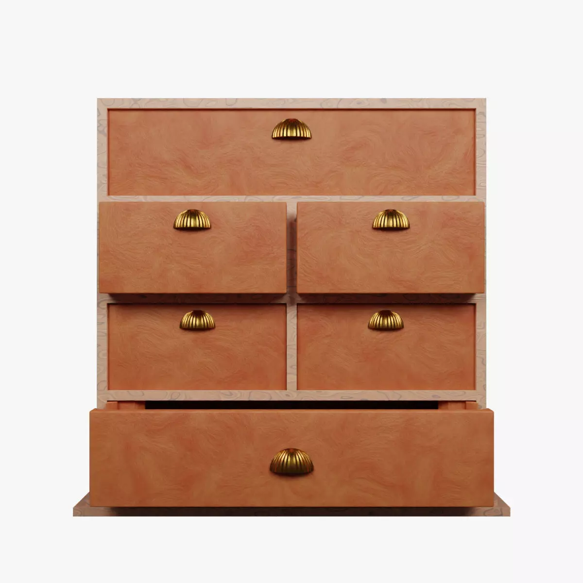 Cabinate for Clothes with multiple Drawer 3D Model Low-poly 3D model_0