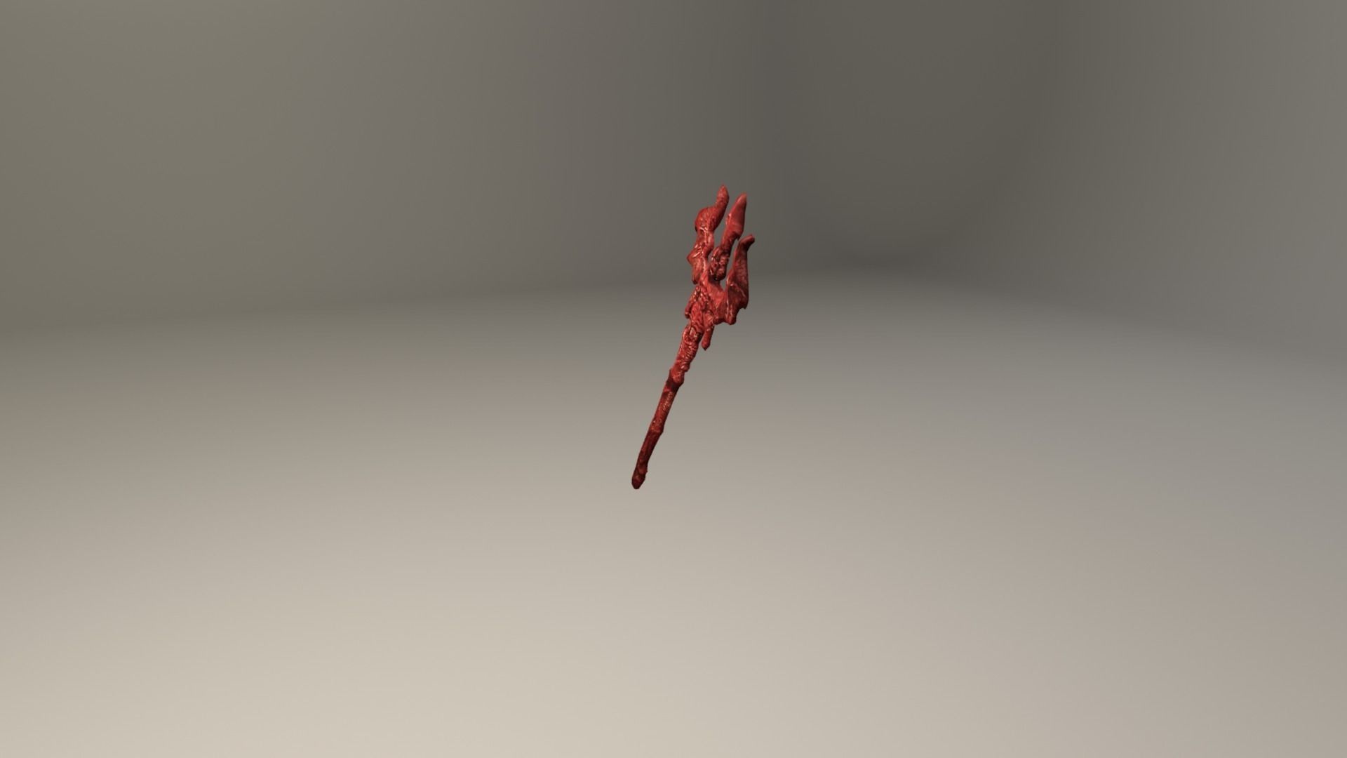 Devil trident Low-poly 3D model_9