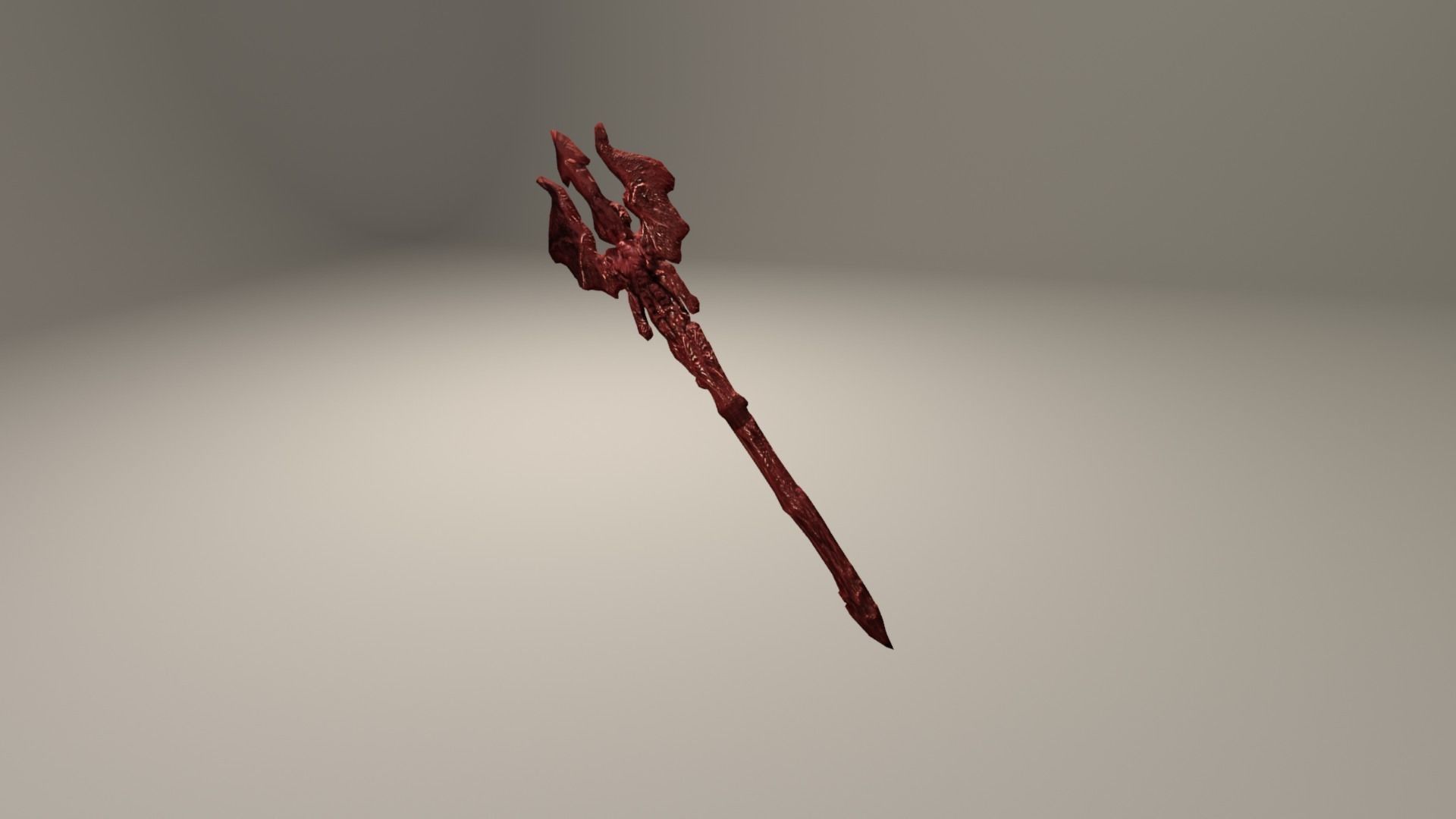 Devil trident Low-poly 3D model_3