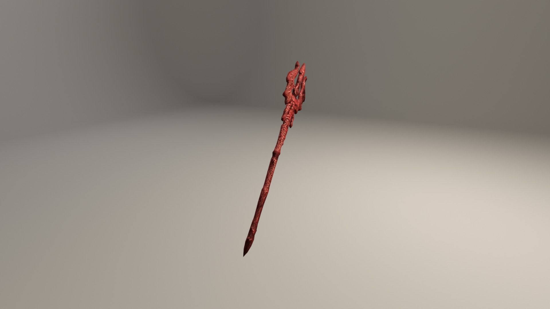 Devil trident Low-poly 3D model_7