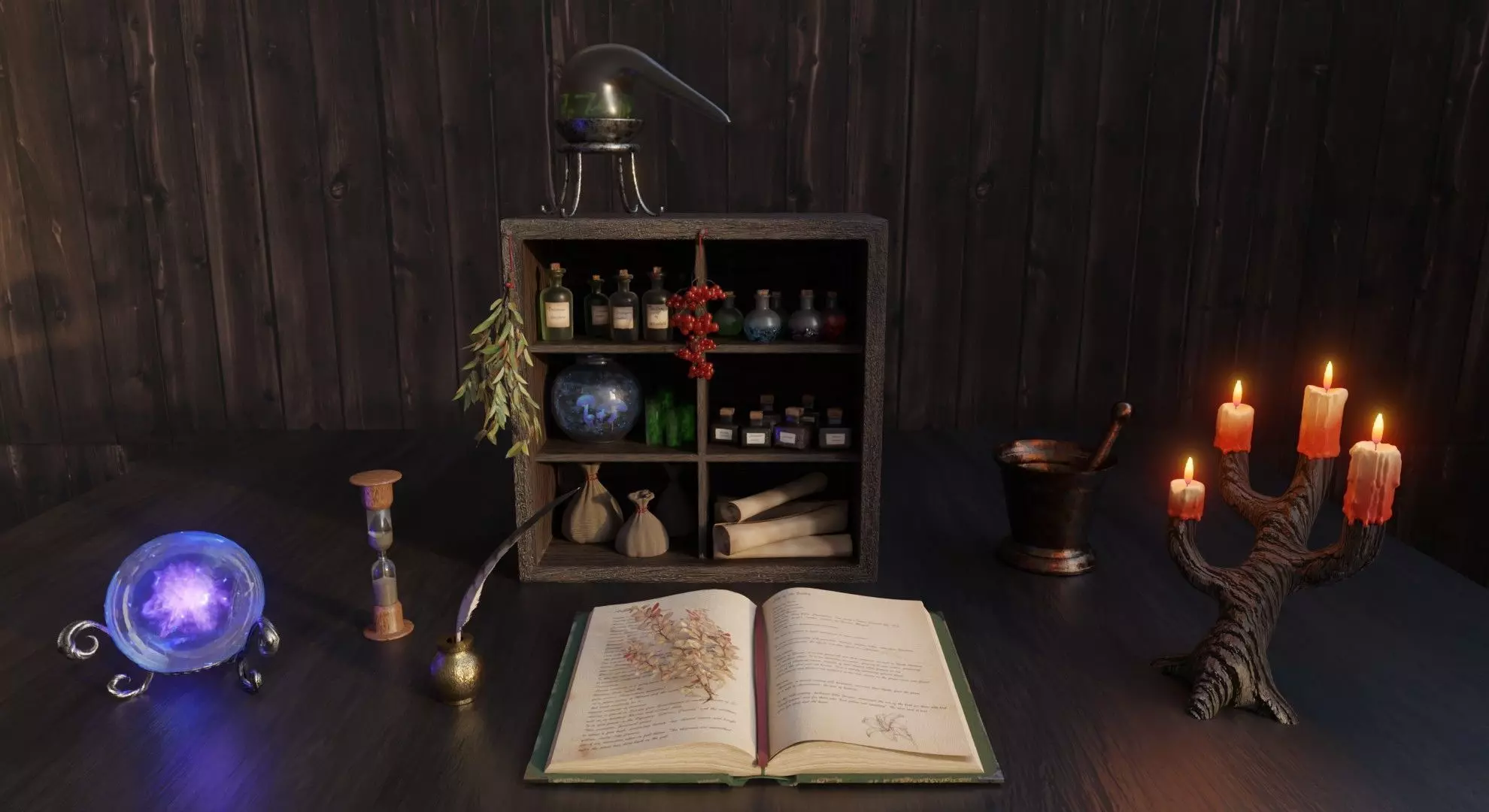 Alchemy set 3D model_0