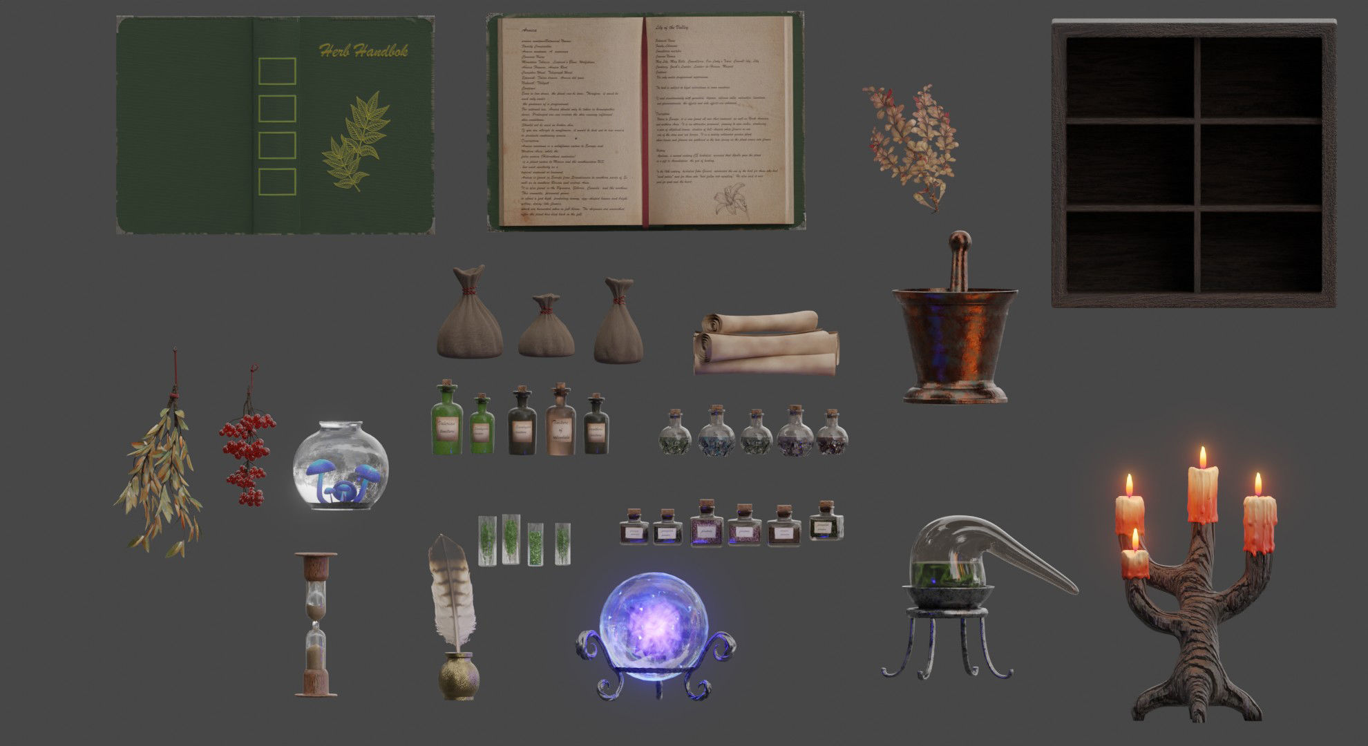 Alchemy set 3D model_2