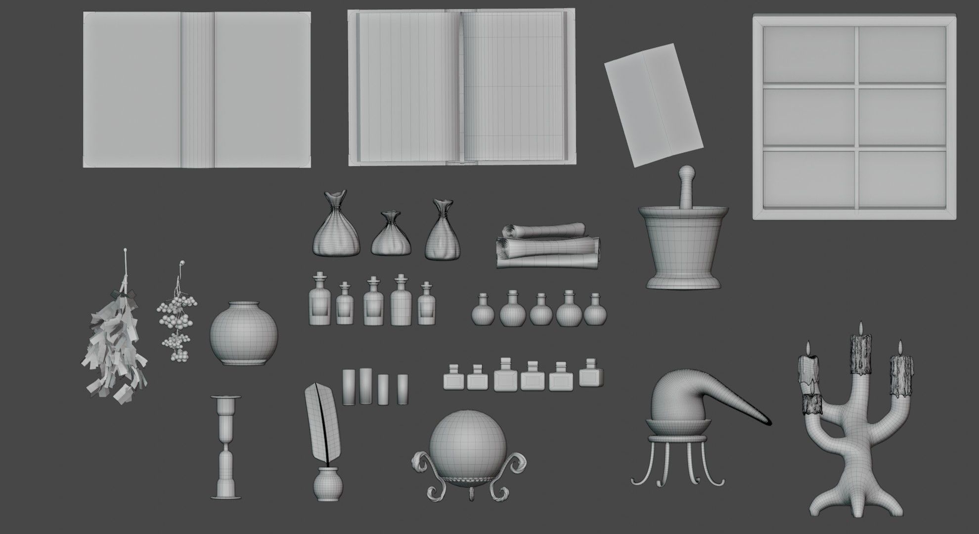 Alchemy set 3D model_3