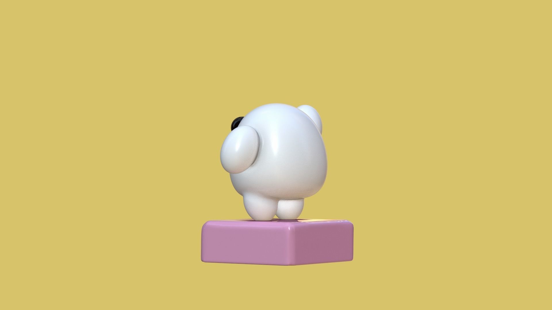 cute statue character marshmallows  3D print model_3
