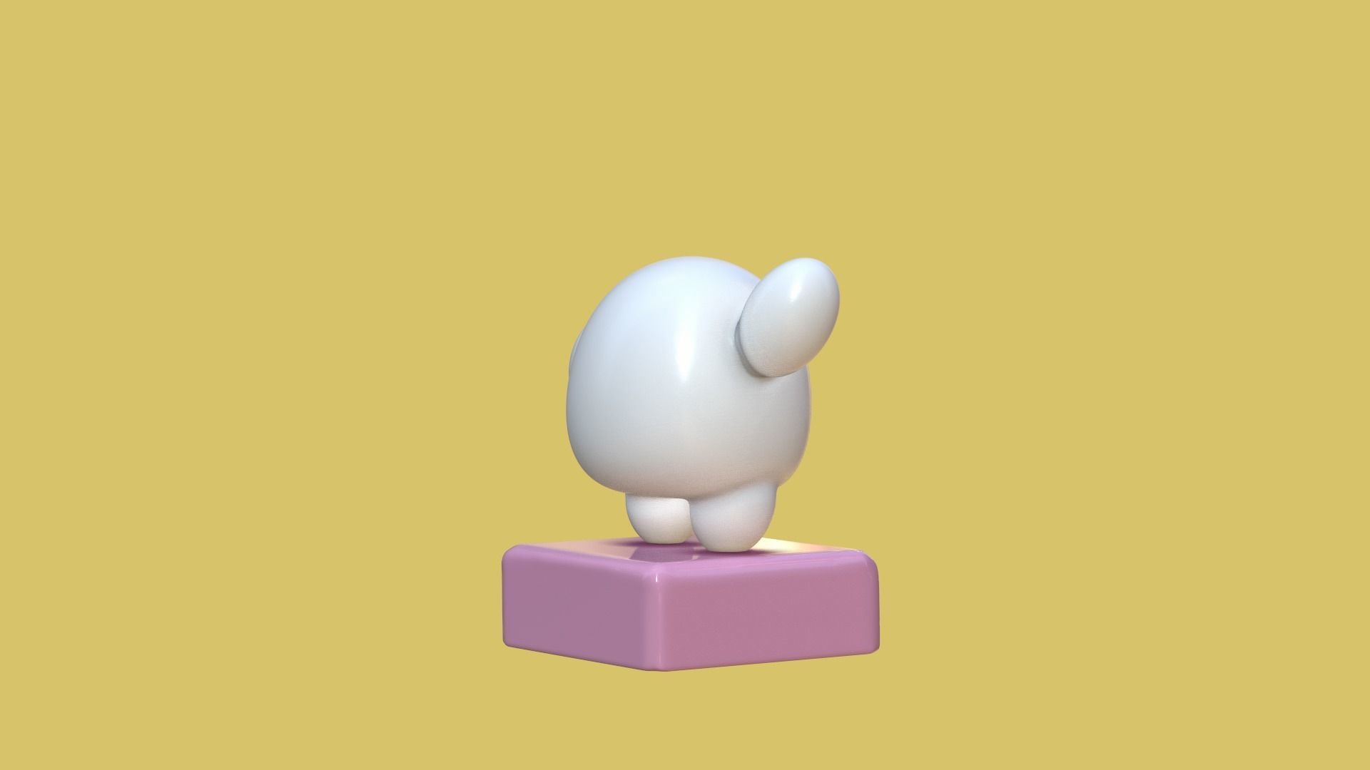 cute statue character marshmallows  3D print model_4