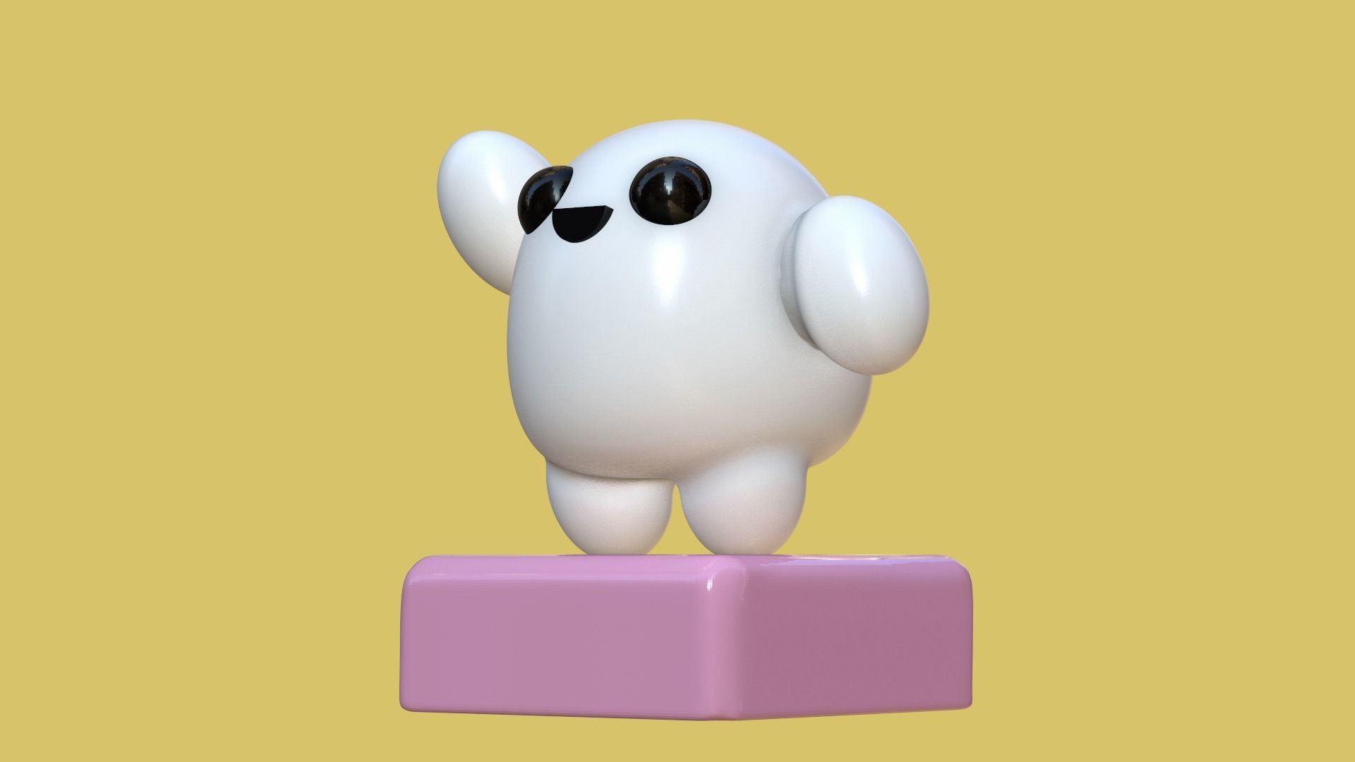 cute statue character marshmallows  3D print model_9
