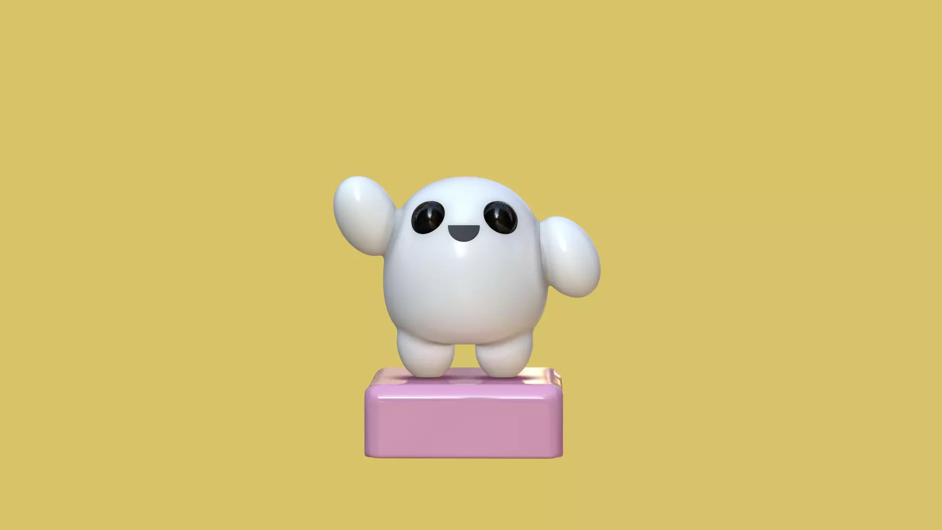 cute statue character marshmallows  3D print model_0
