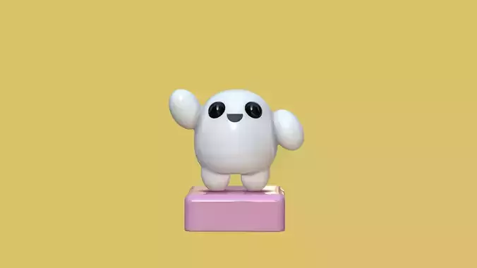 cute statue character marshmallows 
