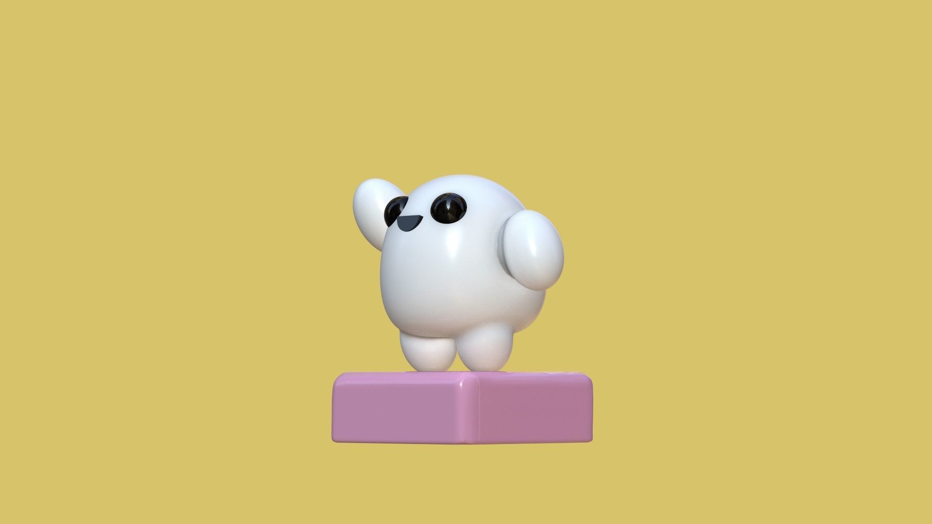 cute statue character marshmallows  3D print model_7